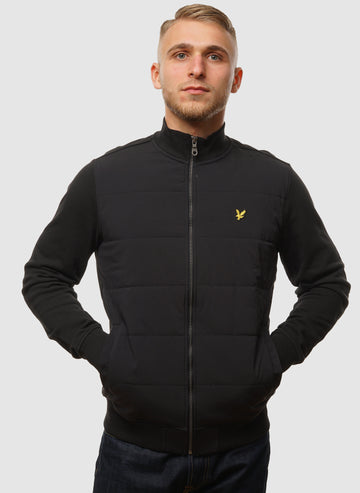 Hybrid Baffled Track Jacket - Jet Black