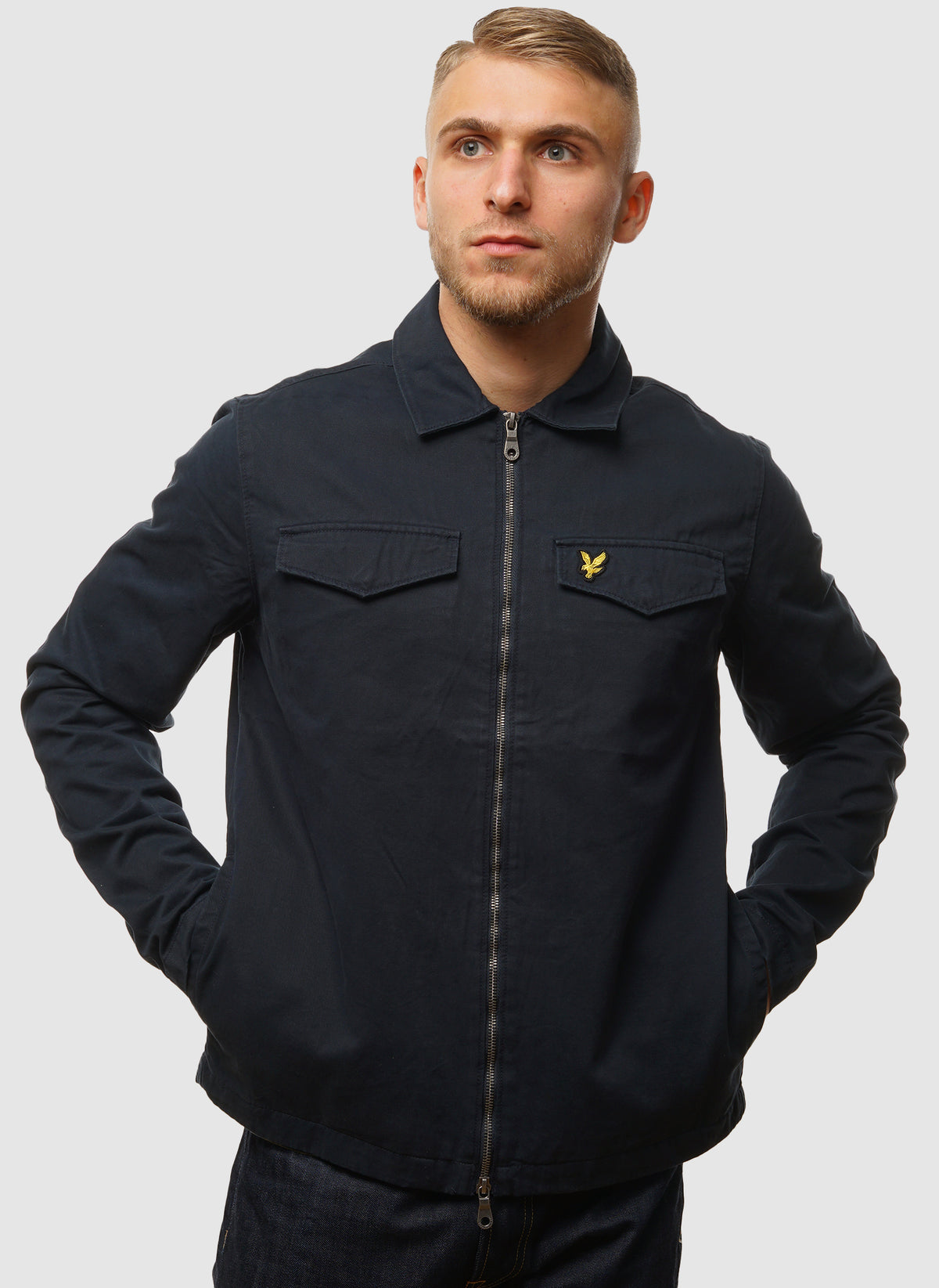 Cotton Overshirt - Dark Navy