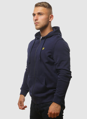 Zip Through Hoodie - Navy