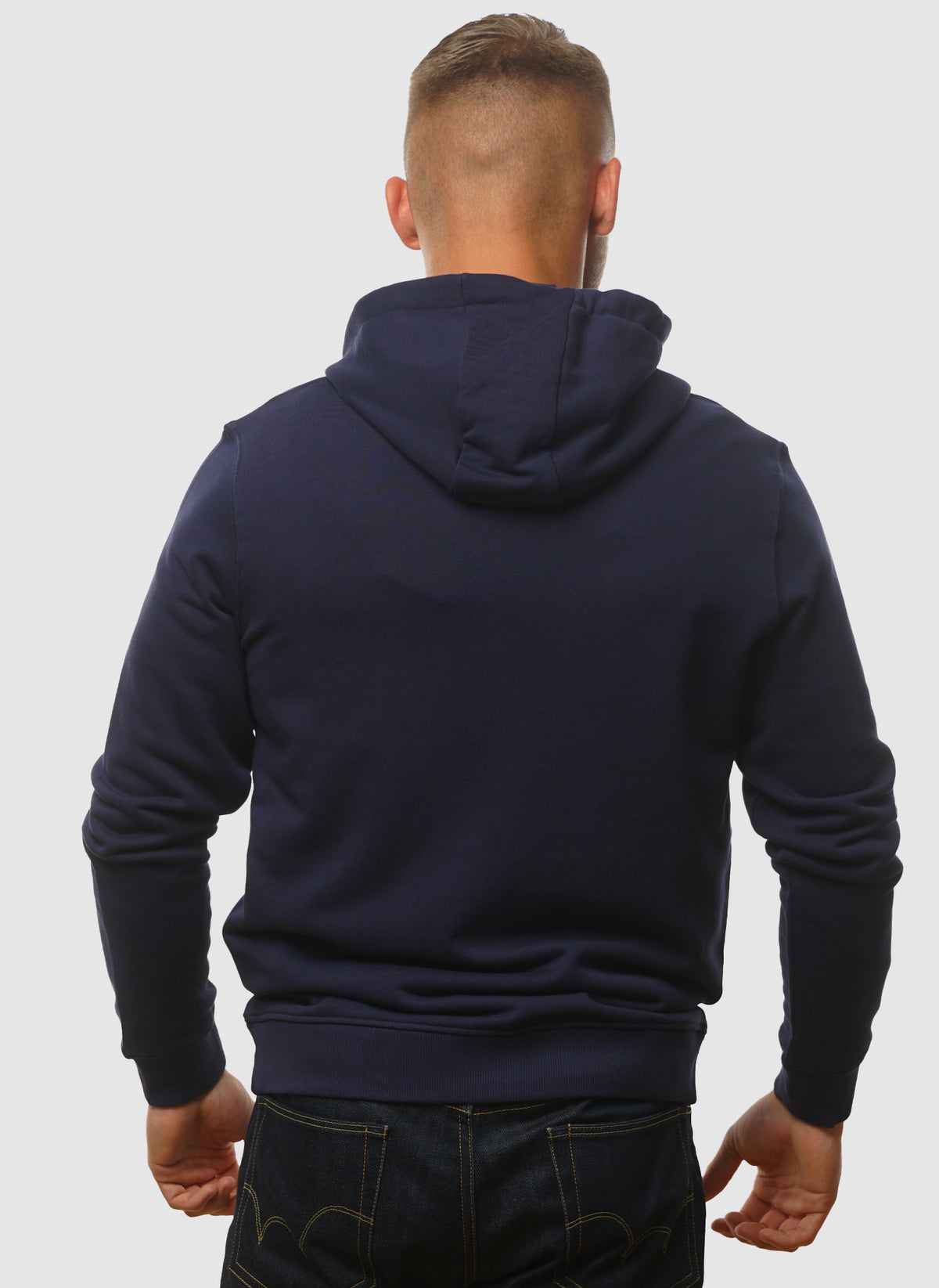 Zip Through Hoodie - Navy