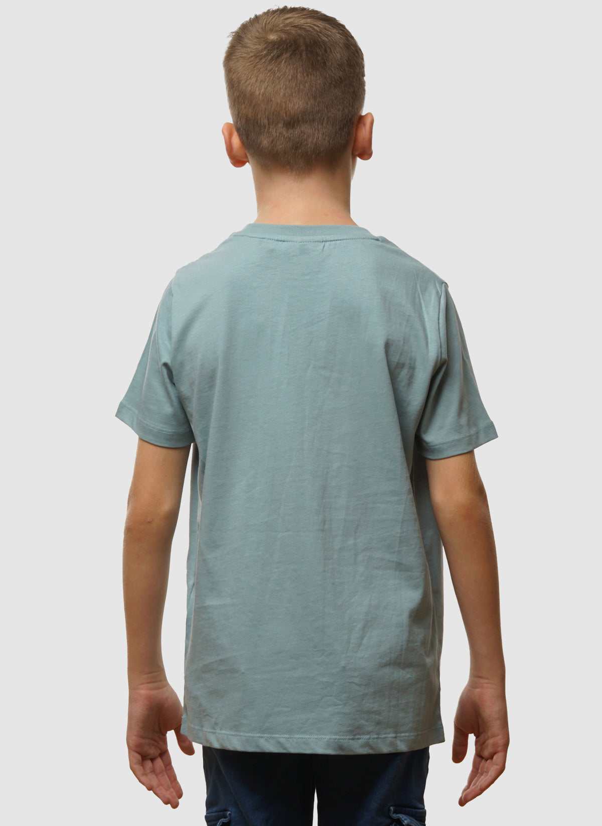 Kids Plain T-Shirt - Blue Smoke