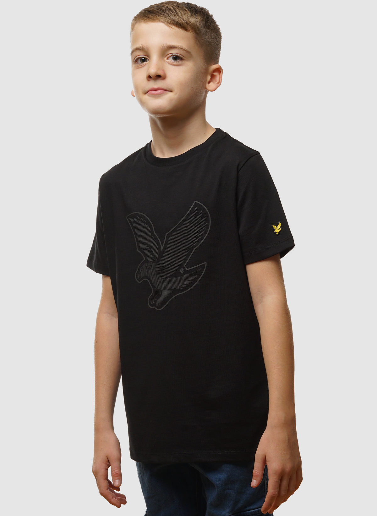 Kids Graphic Eagle T-Shirt - Jet Black