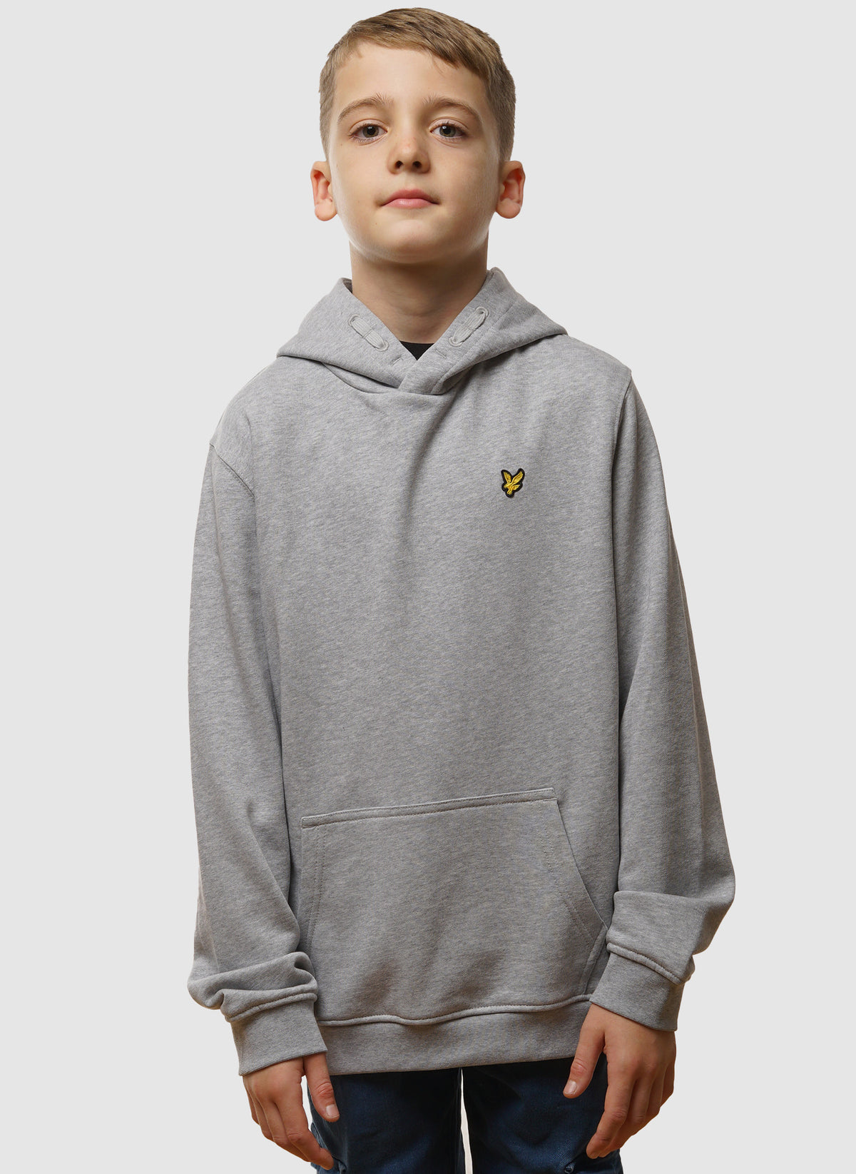 Kids Pullover Hoodie - Light Grey Marl