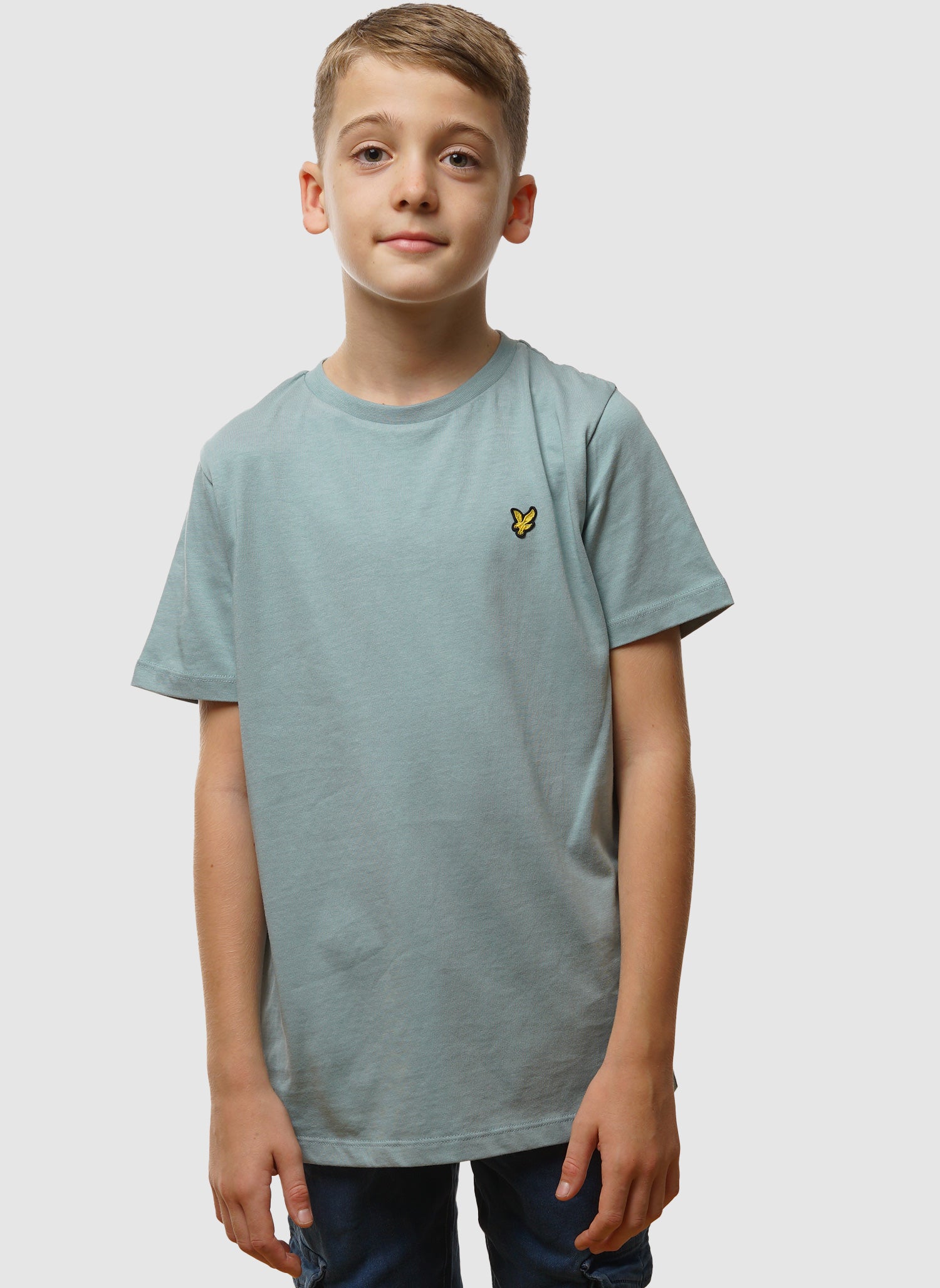 Kids Plain T-Shirt - Blue Smoke