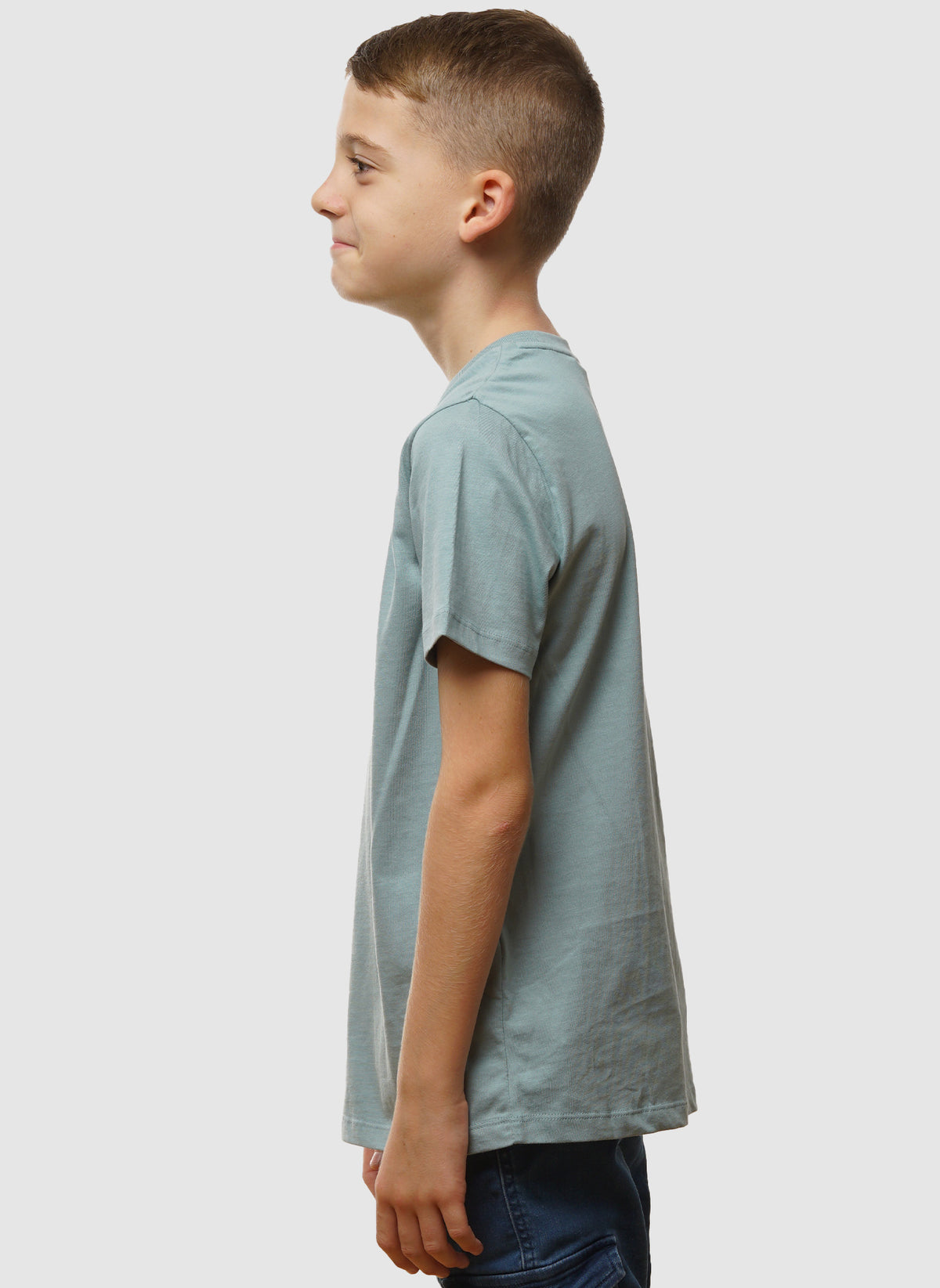 Kids Plain T-Shirt - Blue Smoke