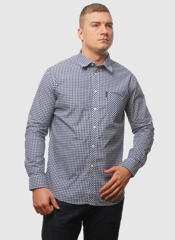 Signature Gingham Hemd - Dark Blue