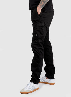 Stretch Sateen Ergonomic Cargo Pant - Black