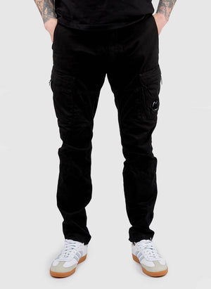 Stretch Sateen Ergonomic Cargo Pant - Black