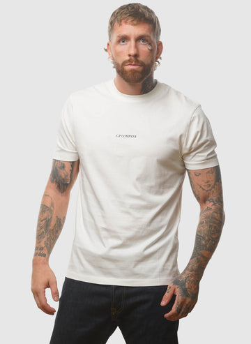 Printed Logo Jersey T-Shirt - Gauze White