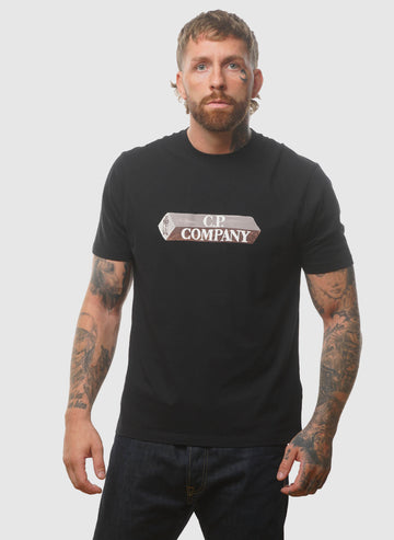 3D Logo Jersey T-Shirt - Black
