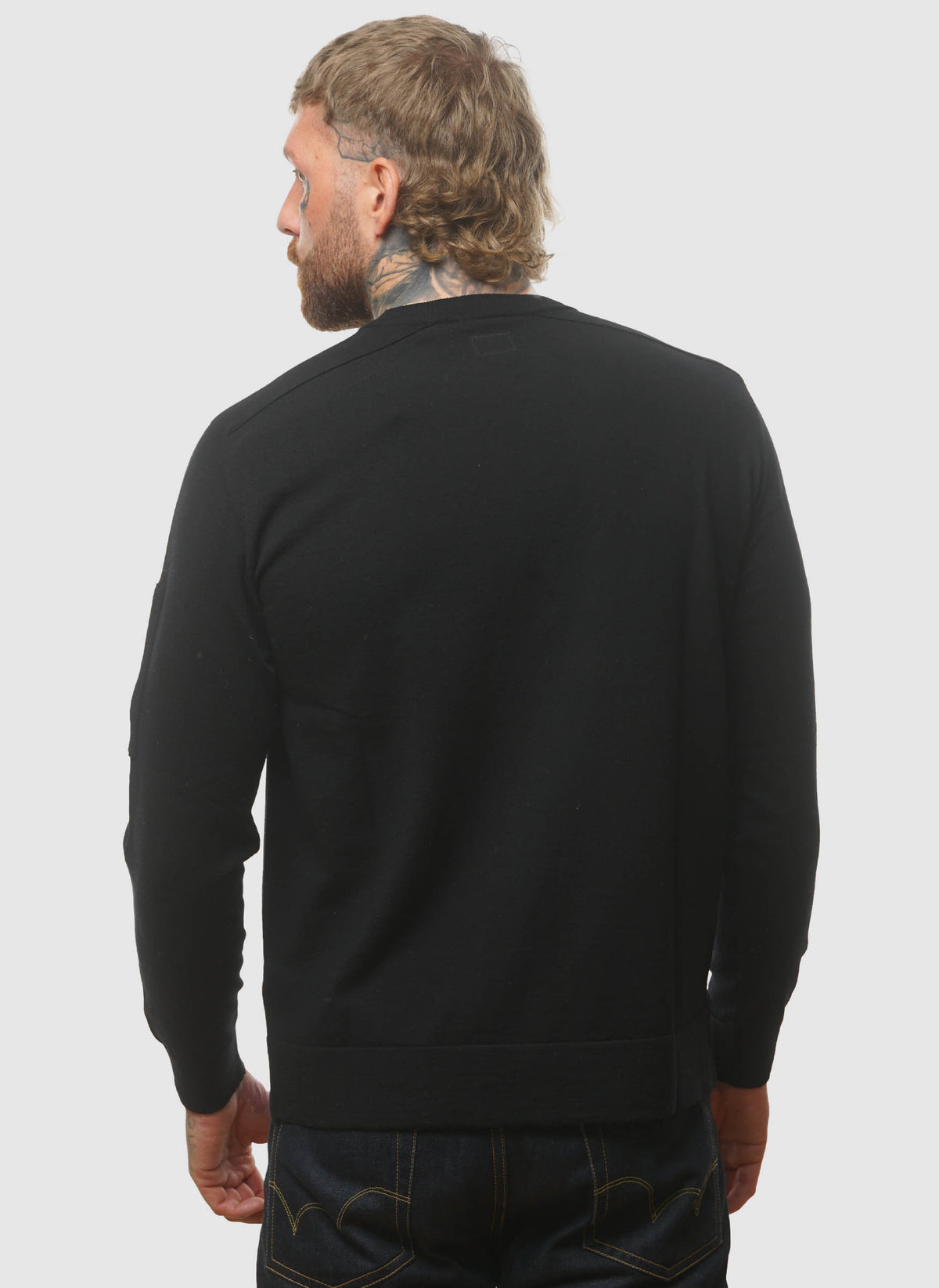 Extra Fine Merino Lens Jumper - Black