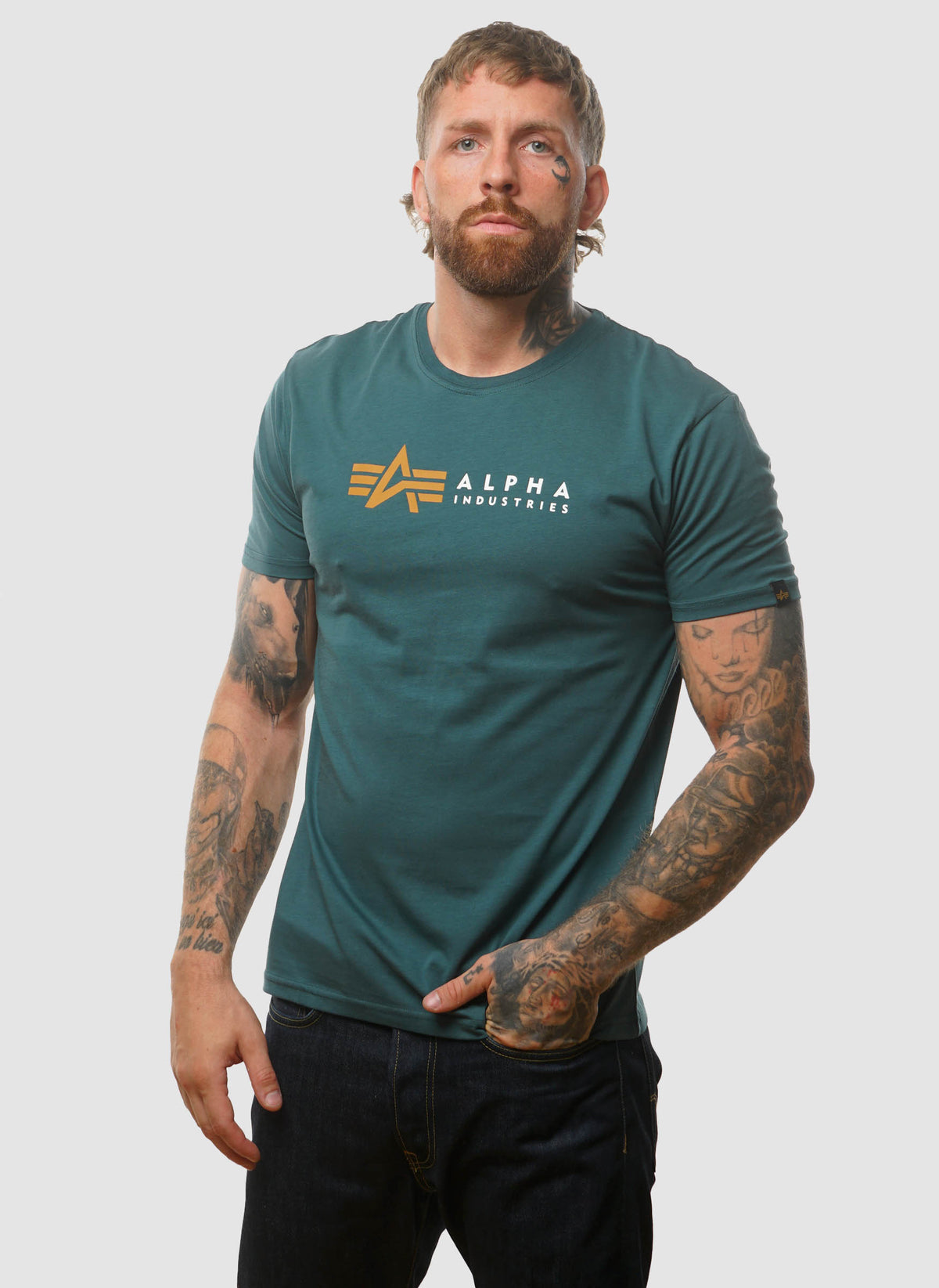 Alpha Label T-Shirt - Force Green