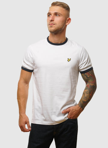 Ringer T-Shirt - White/Dark Navy