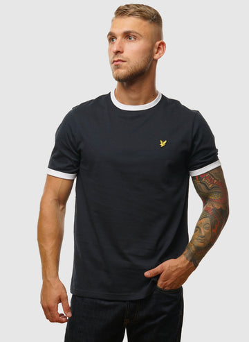 Ringer T-Shirt - Dark Navy/White