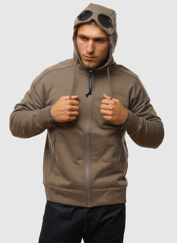 Goggle Sweatshirt Jacket  - Walnut