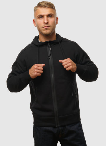 Goggle Sweatshirt Jacket - Black