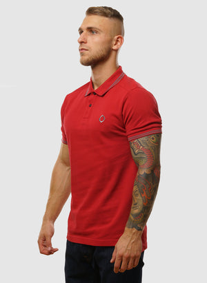 Double Tipped SS Poloshirt - Carmine Red