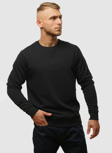 Tonal Eagle Crew Neck Sweatshirt - Jet Black