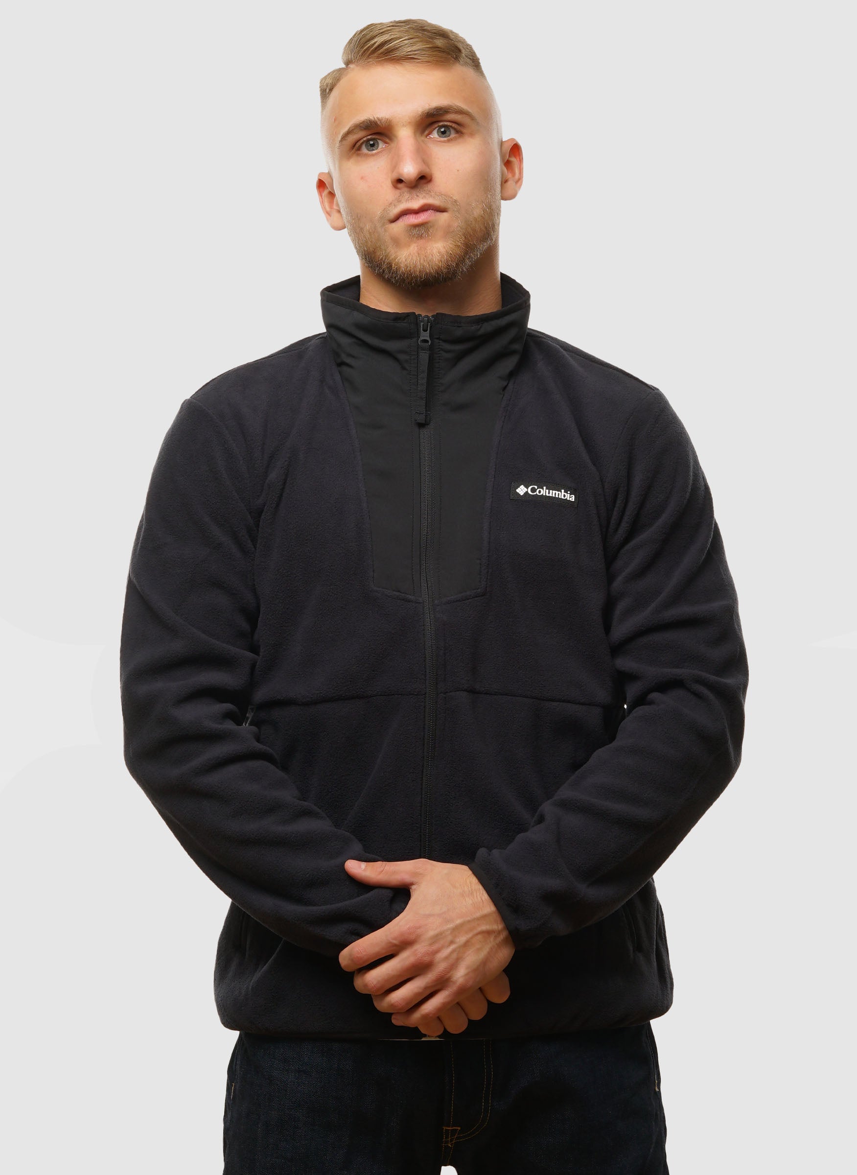 Black full zip fleece online