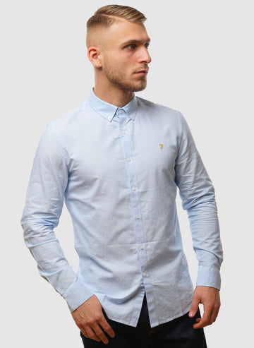 Brewer Slim Fit Hemd - Sky Blue