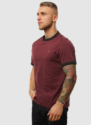 Groves Regular Ringer T-Shirt - Farah Red