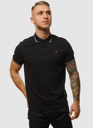 Alvin Tipped Poloshirt - Black