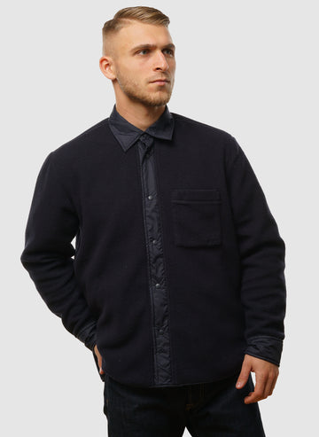 Ulrik Fleece Overshirt - Dark Navy