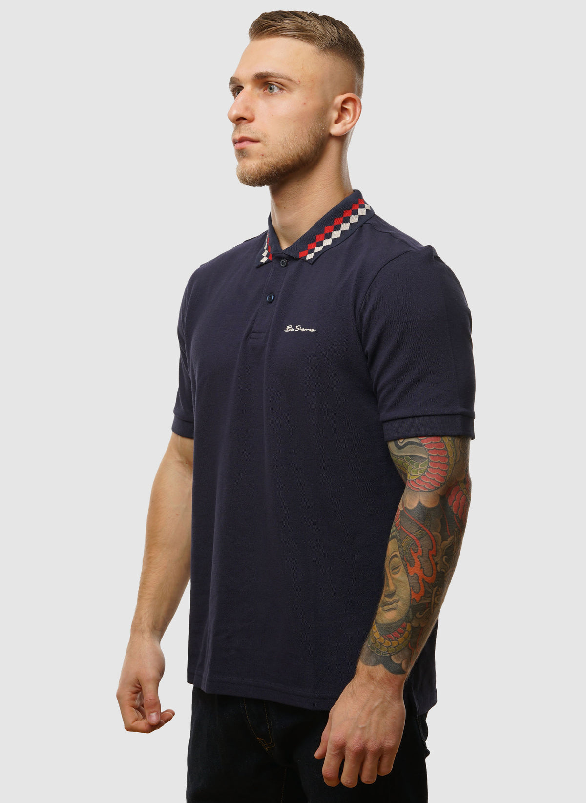 Collar Interest Poloshirt - Dark Navy