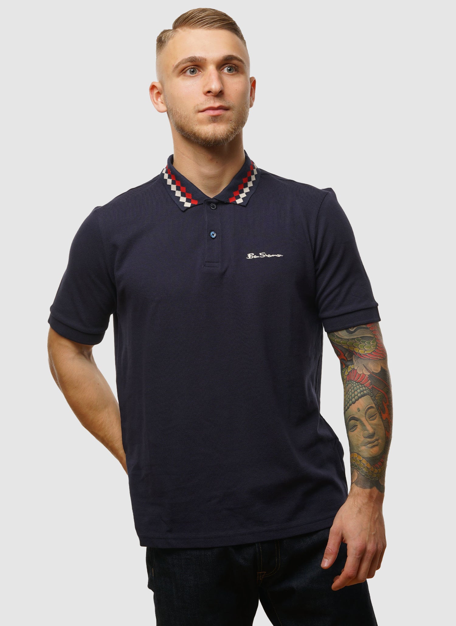 Collar Interest Poloshirt - Dark Navy