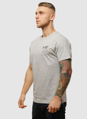 Script Graphic T-Shirt - Grey Marl