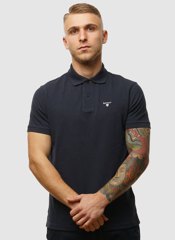 Tartan Pique Poloshirt - New Navy