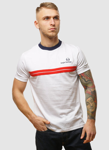 New Supermac T-Shirt - White/Blue