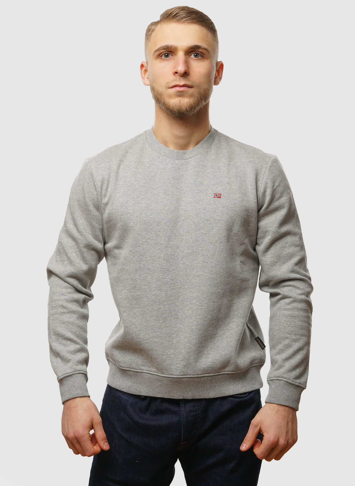 Balis Crew Neck Sweatshirt - Med Grey Melange