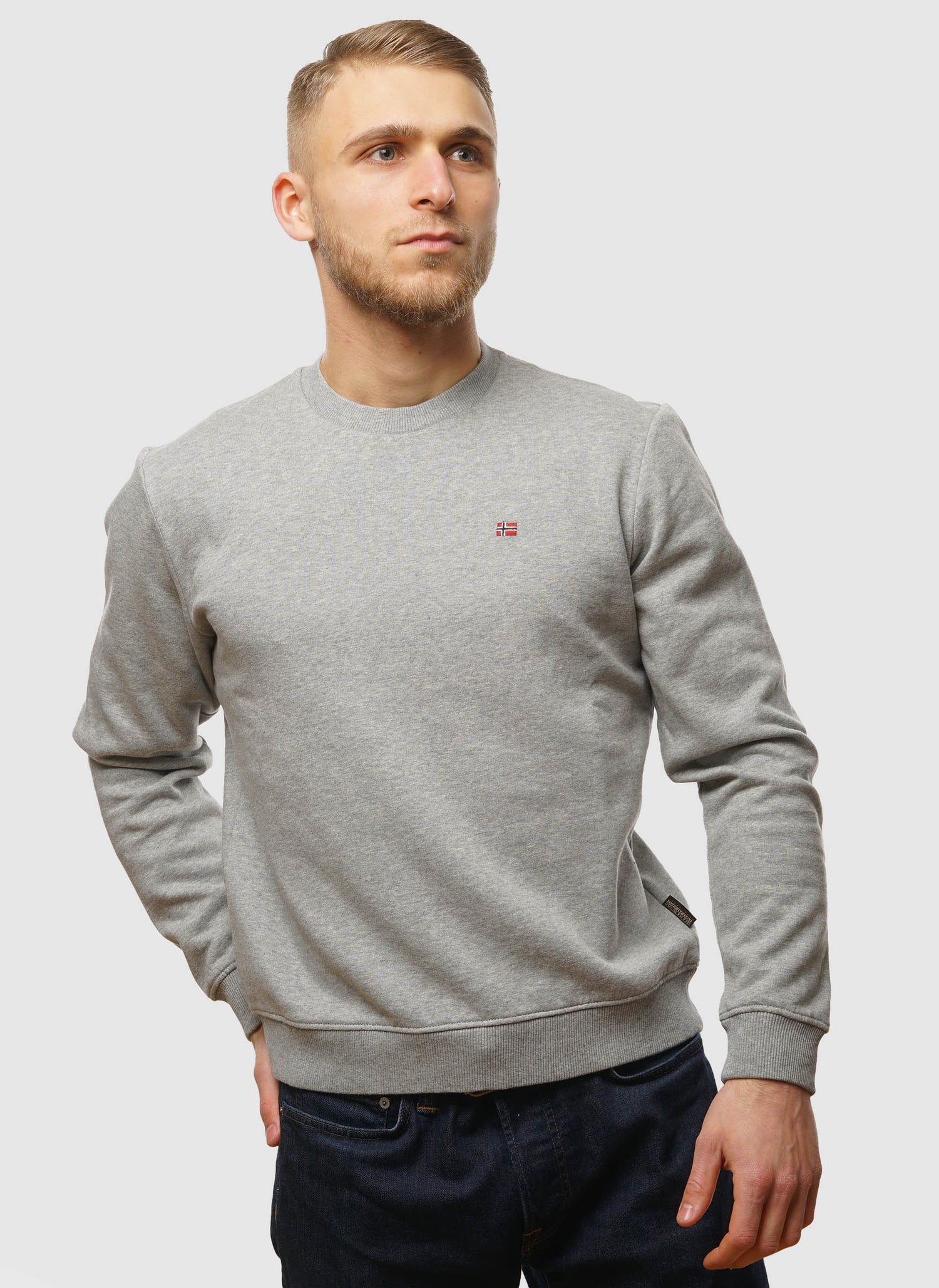 Balis Crew Neck Sweatshirt - Med Grey Melange