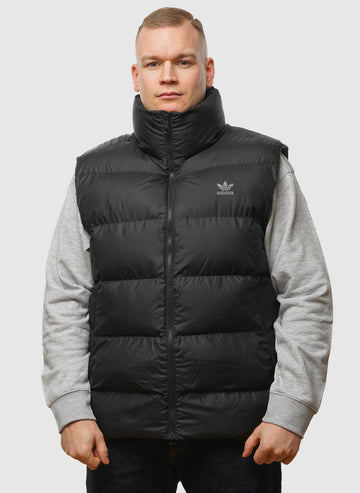 Tonal Puffer Vest - Black