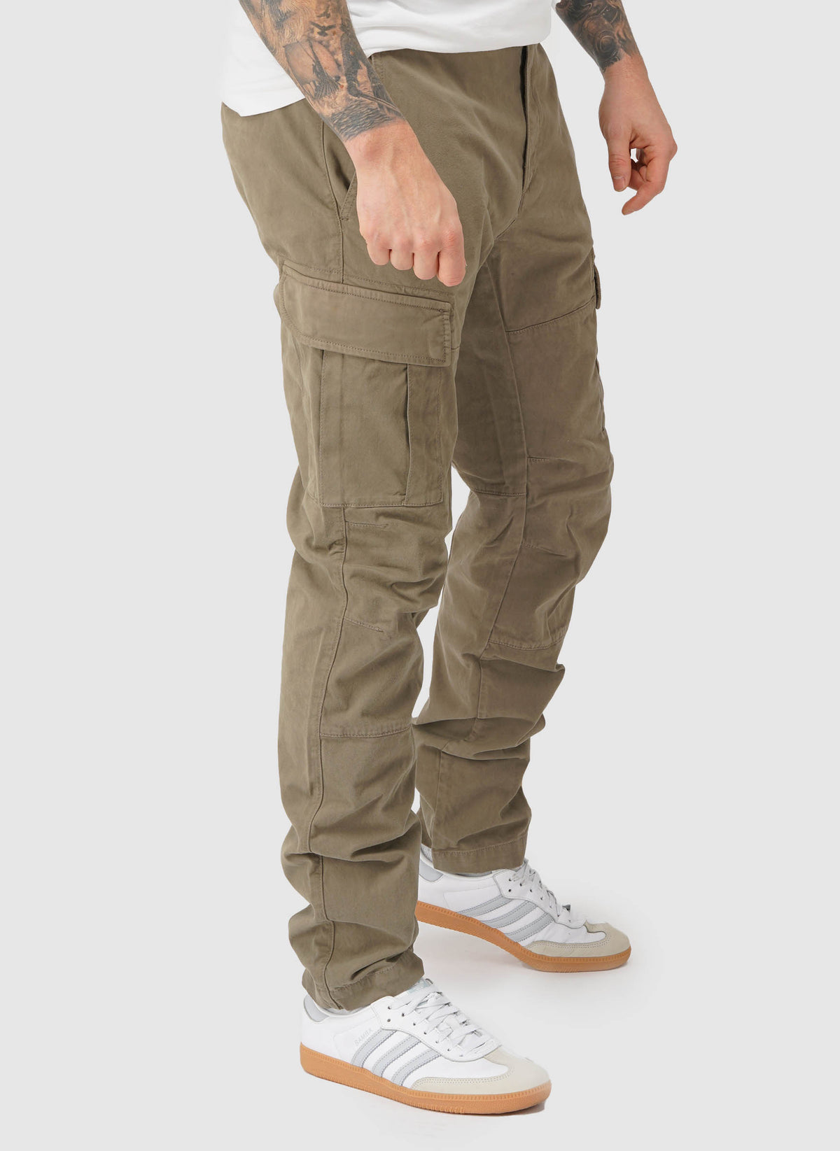 Stretch Sateen Ergonomic Cargo Pant - Walnut