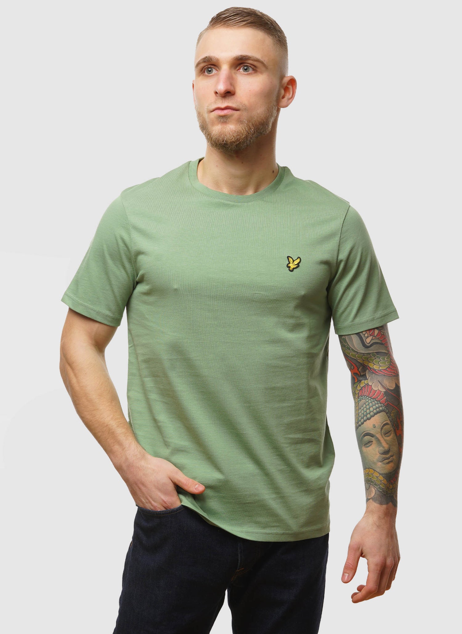 Plain T-Shirt - Smoke Green