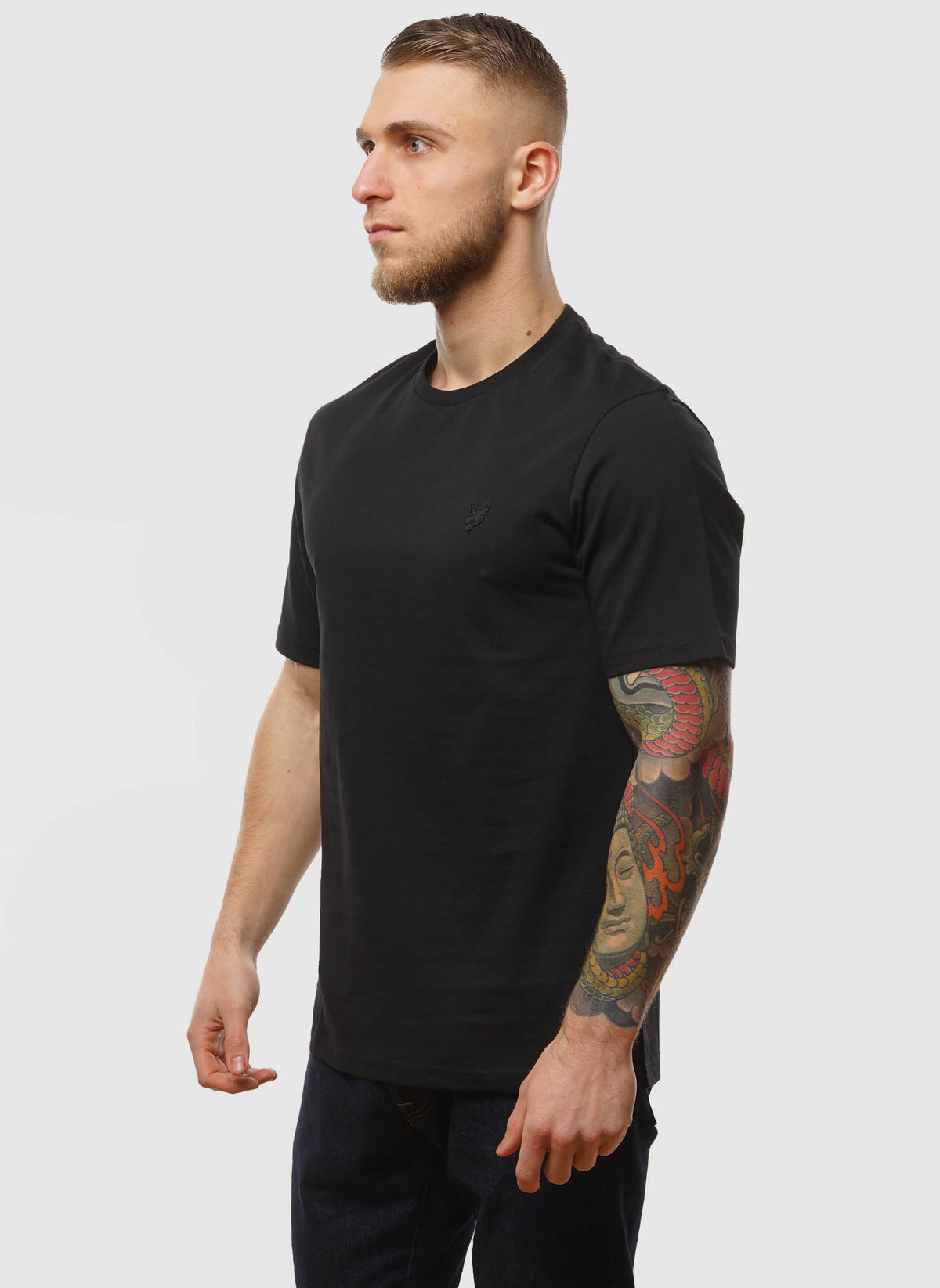 Tonal Eagle T-Shirt - Jet Black