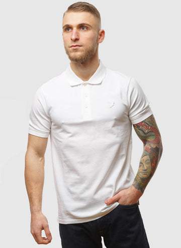 Tonal Eagle Poloshirt - White