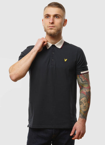 Half Tipped Poloshirt - Dark Navy