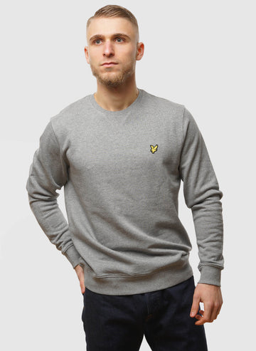 Crew Neck Sweatshirt - Mid Grey Marl