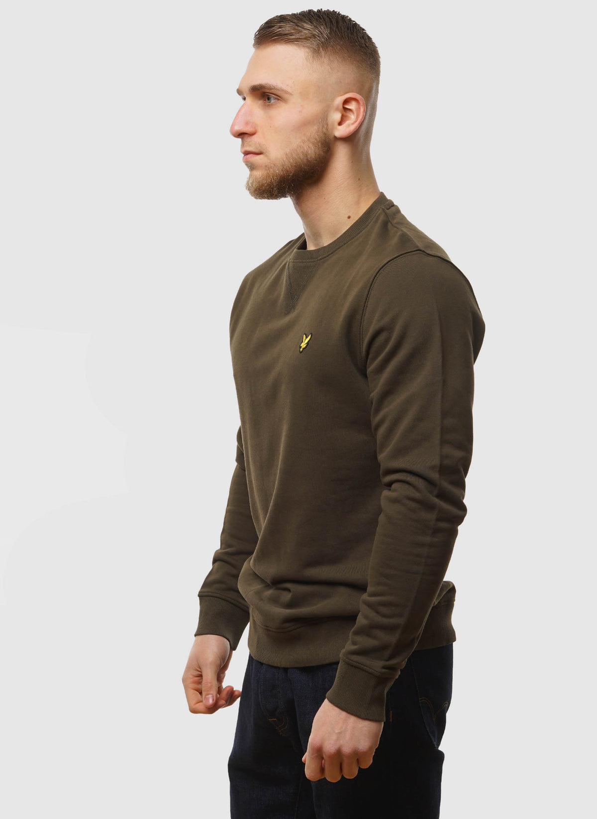 Crew Neck Sweatshirt - Olive