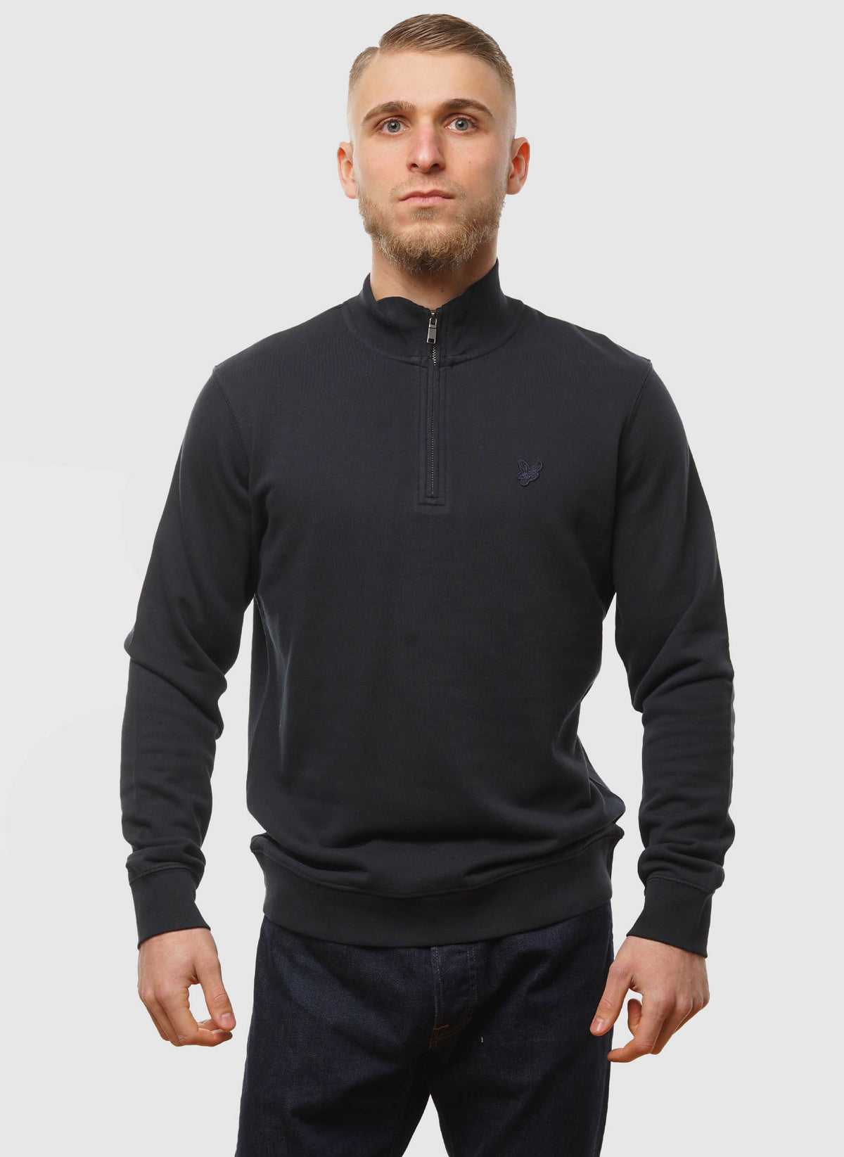 Superfine Quarter Zip Sweatshirt - Dark Navy