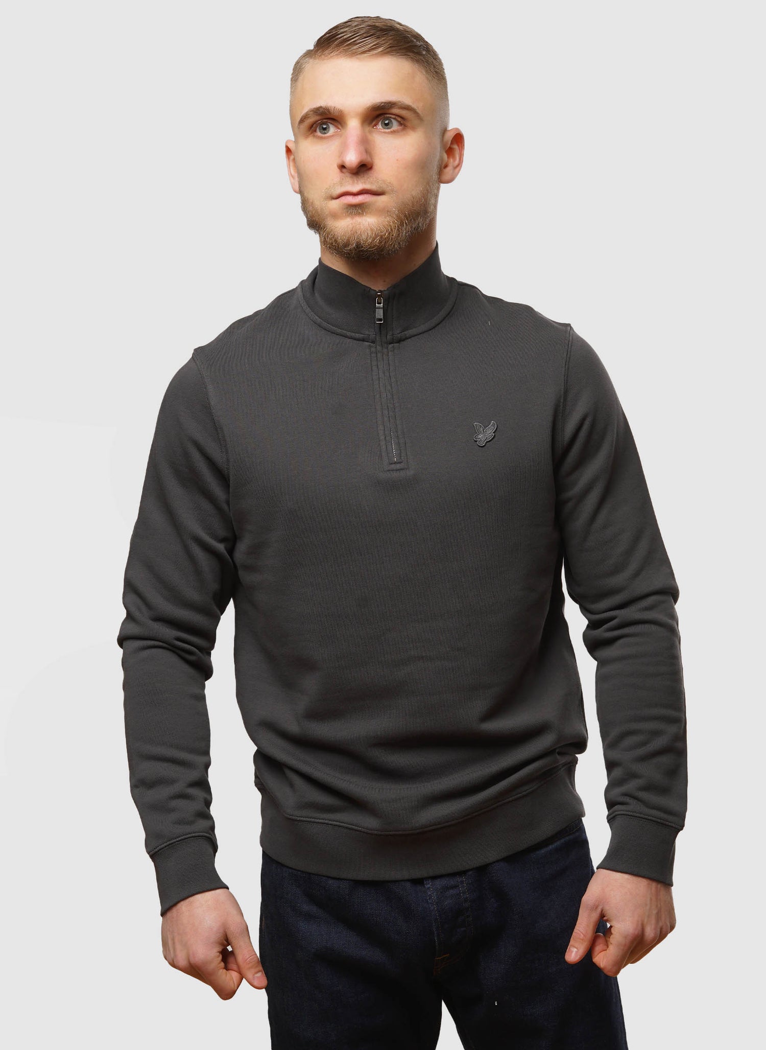 Superfine Quarter Zip Sweatshirt - Gunmetal