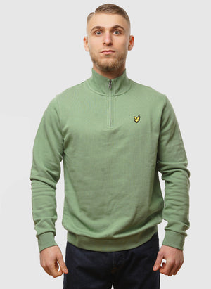 Loopback 1/4 Zip Sweatshirt - Smoke Green