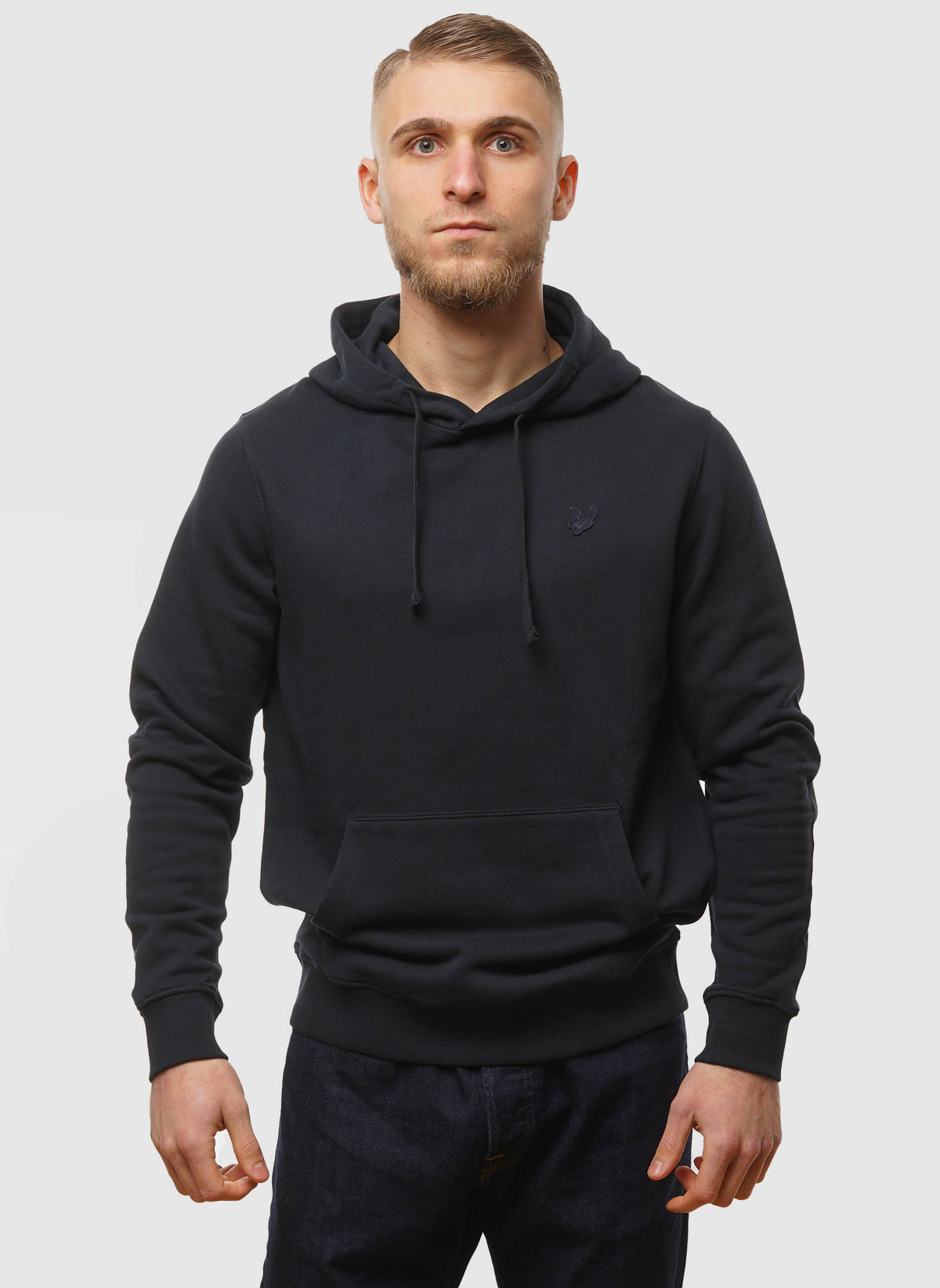 Tonal Eagle Pullover Hoodie - Dark Navy