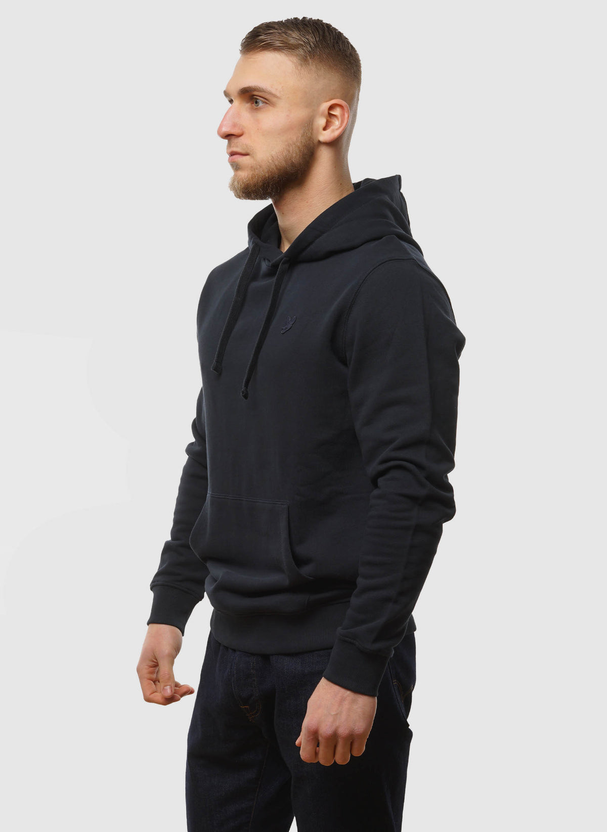 Tonal Eagle Pullover Hoodie - Dark Navy