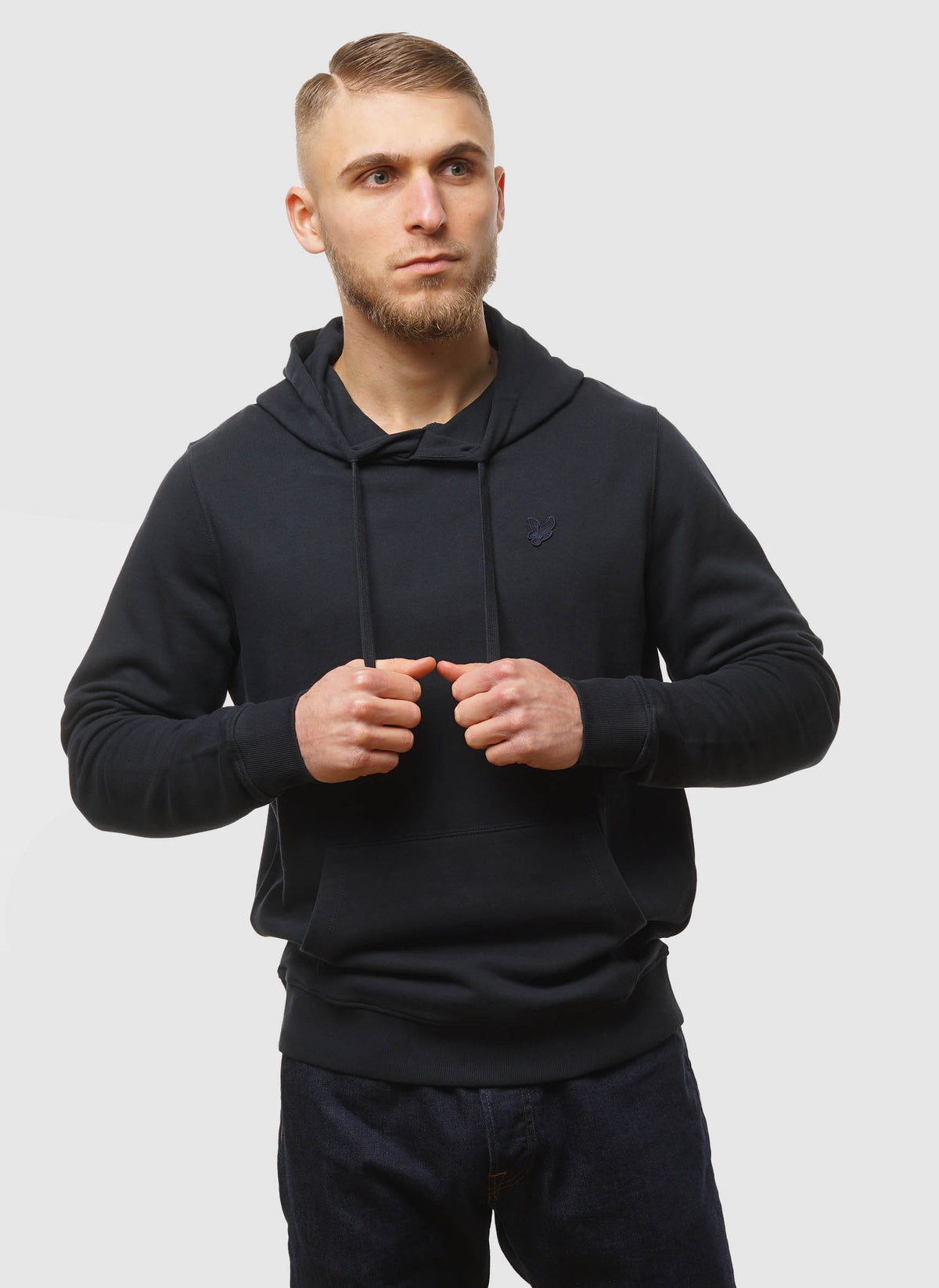 Tonal Eagle Pullover Hoodie - Dark Navy