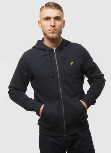 Zip Through Hoodie - Dark Navy