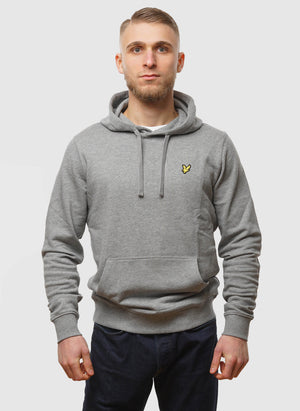 Pullover Hoodie - Mid Grey Marl